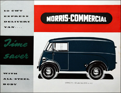 1954 Morris Commercial 10 CWT Express Delivery Van 12 page part-color folder original