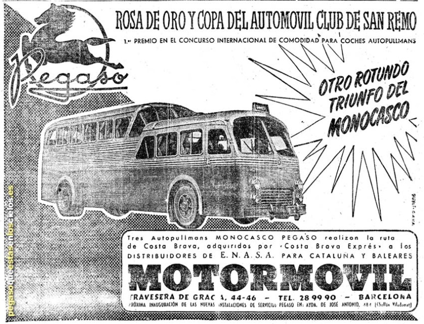 1954 Pegaso Monogasco Ad 3 vanguardia