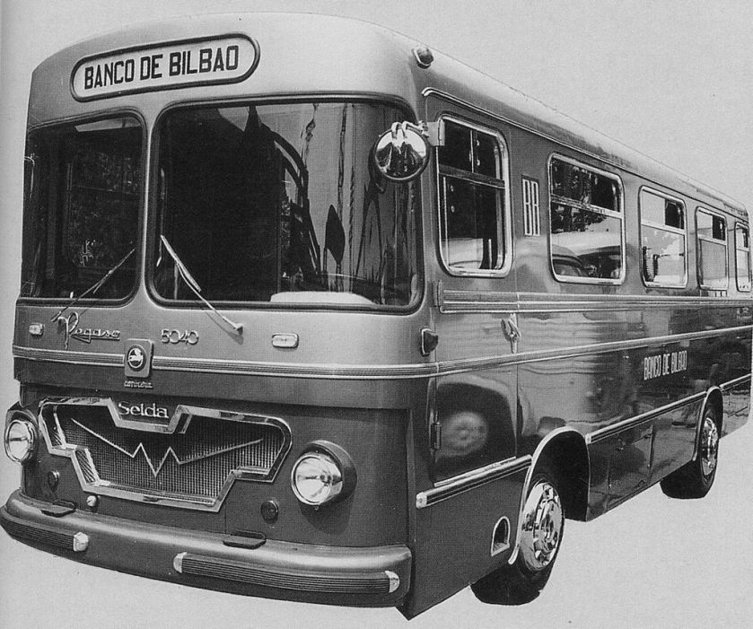 1961 Pegaso 5040 omnibus chassis bodied by Seida as a mobile bank office