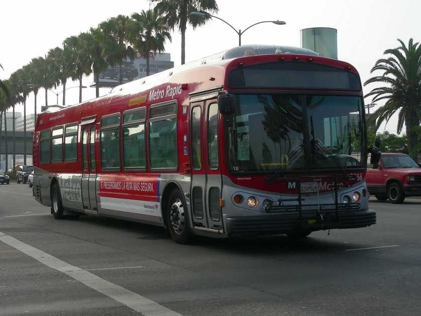 NABI bus of the LA County MTA (Metro) used for Rapid bus service
