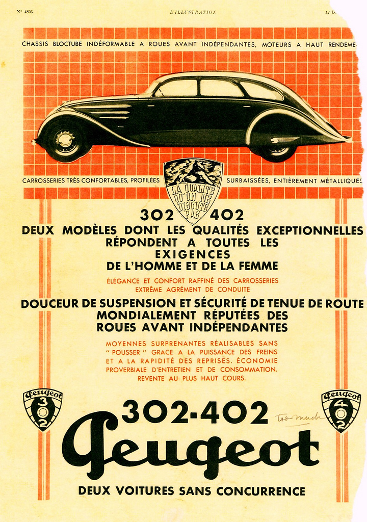1937 Peugeot 302 & 402
