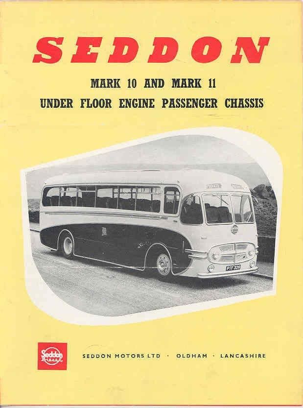 1954 Seddon Mark 10 & 11 Bus Sales Brochure wb4441-S75ZSW