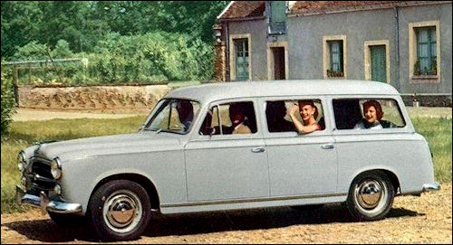 Publicité Peugeot 403 familiale 1958