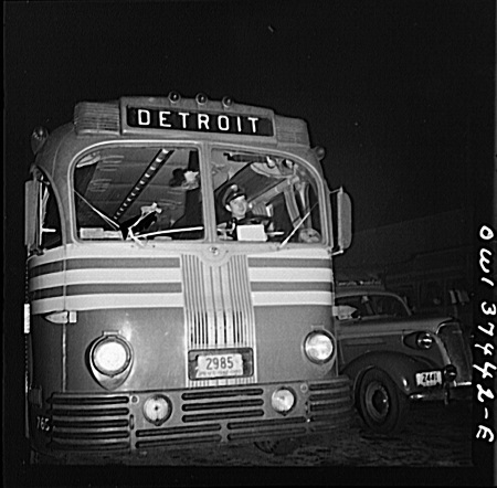 1965 Prevost Greyhound 743 enroute to Detroit