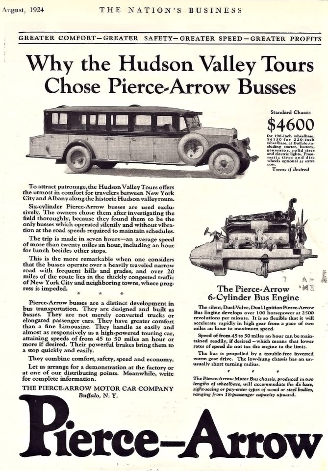Pierce Arrow 6 cyl bus