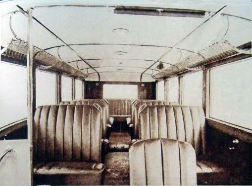 1929 Reo bus interior 1929