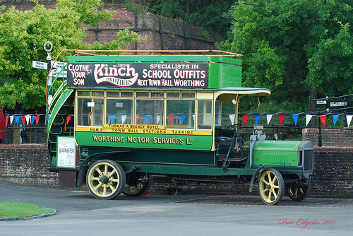 1914 Tilling Stevens TS3 Petrol Electric with 1908 Short Brothers Bus Body