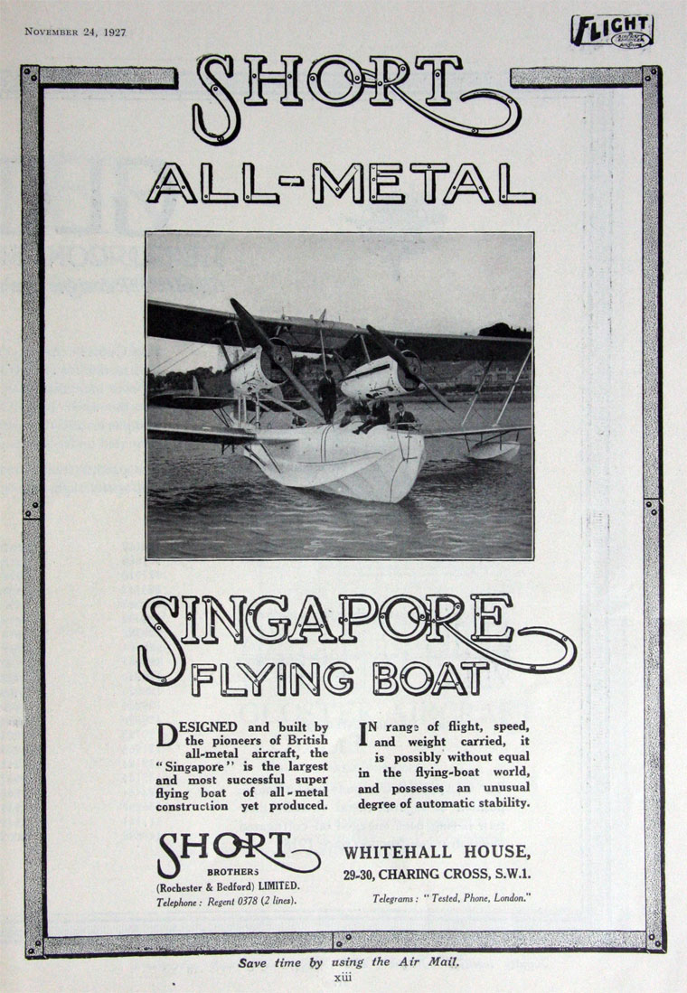 1927 1124Fl-Short Brothers Flying Boat