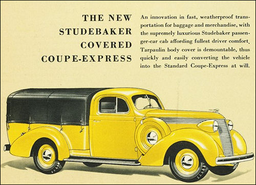 1937 Studebaker Coupe-Express covered