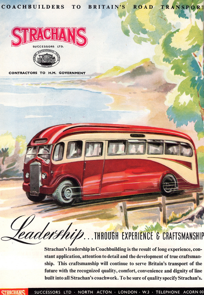 1947 Strachans Coachworks, advert