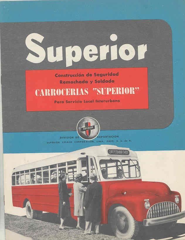 1949 Superior Reo 3000 & 3100 Intercity Bus Brochure Spanish