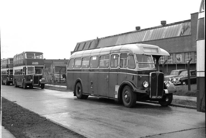 1950 AEC Regal III with Duple B35F body rebuilt by Longwell Green in 1959 for one man operation