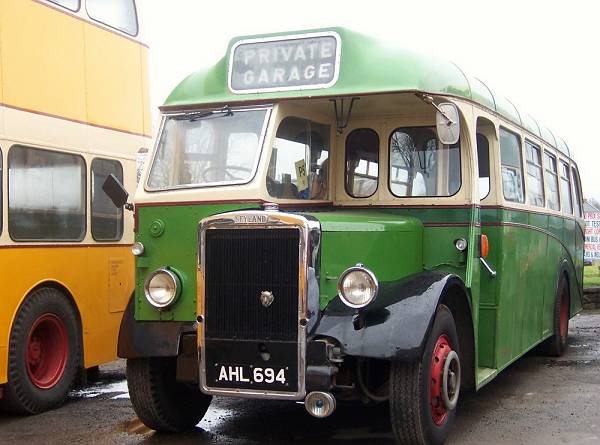 1950 Leyland Tiger PS1 with a 35 seat Barnaby body, AHL694