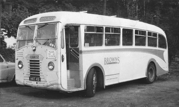 1951 Sentinel SLC4 with Beadle body converted from a centre-entrance coach to a front-entrance bus by the operator