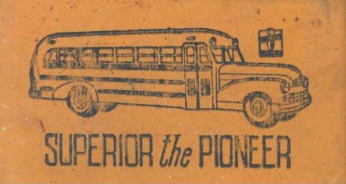 1952  Superior Pioneer School Bus Pencil Eraser