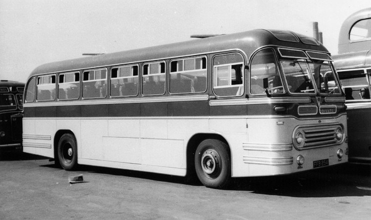 1955 OC1 Strachans Successors Ltd of Acton on AEC Reliance for Fales Coaches of Bath 1955