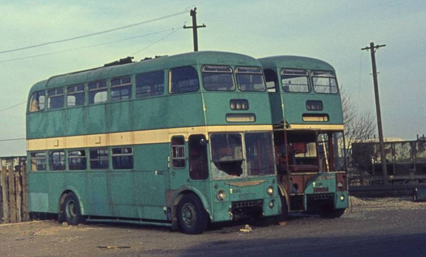 1961 Sunbeam F4A trolleybuses with Burlingham H38-30F bodies