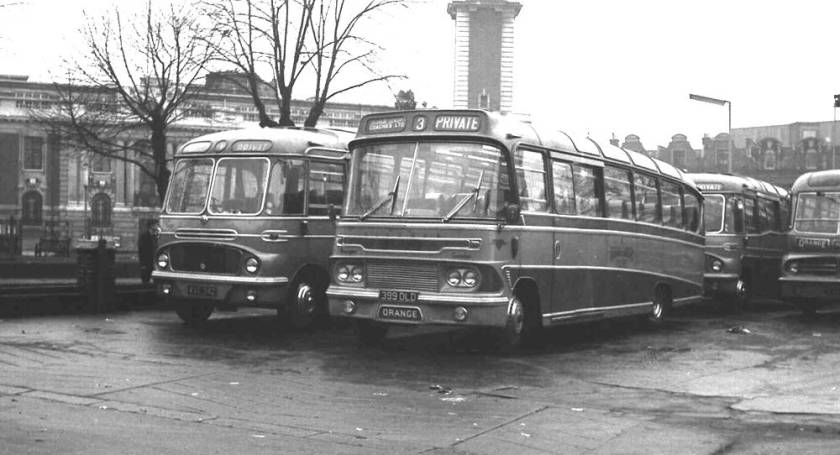 1962 Bedford SB8s with Harrington C37F bodies of Orange Luxury Coaches