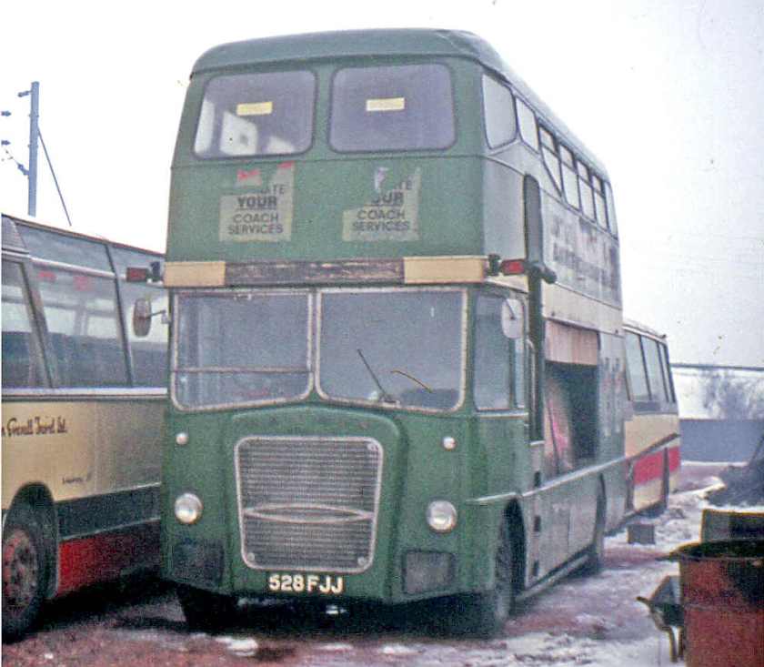 1963 Ford Thames Traders with Strachans bodies seating 33 upstairs and carrying 23 bikes downstairs a