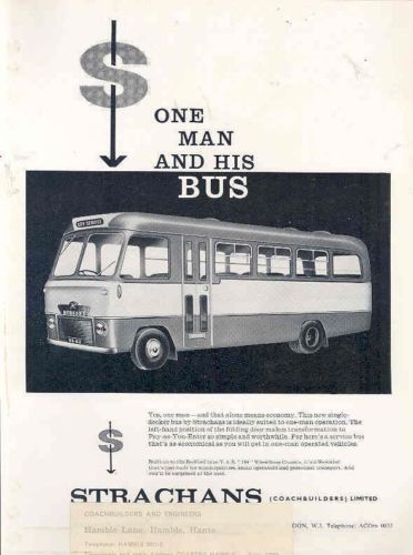1965 Bedford VAS Strachans 30 Seat Bus Brochure
