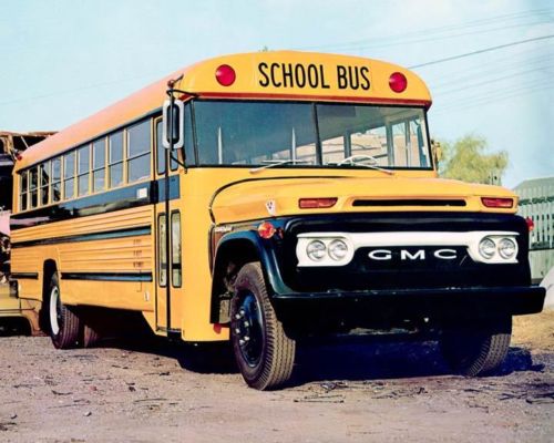 1966 Superior School Bus Photo Poster