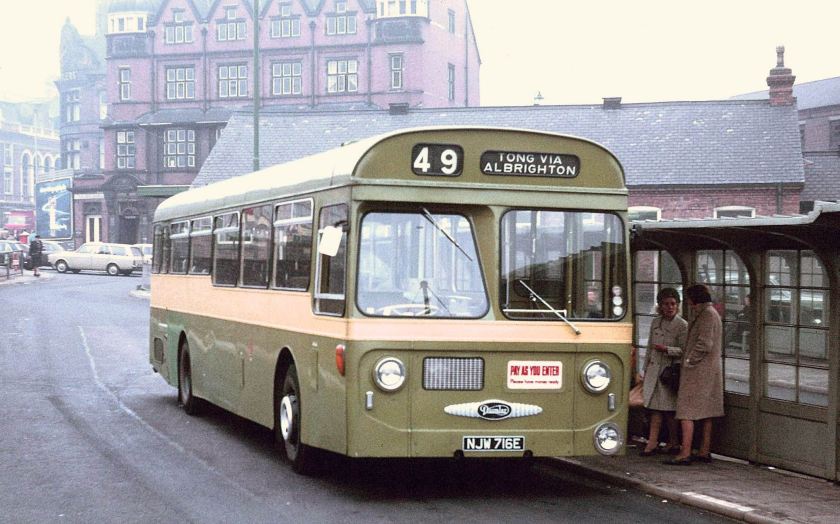 1967 Daimler Roadliner SRC6 Strachan B54D in Victoria Square Bus Station
