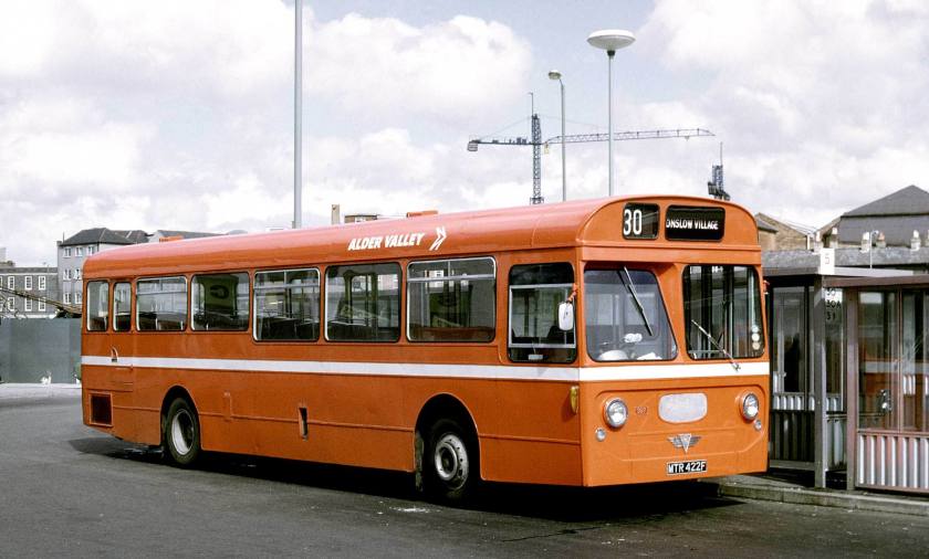 1968 AEC Swift MP2R Strachan B47D originally Southampton Corporation 4 in Guildford Farnham Road Bus Station