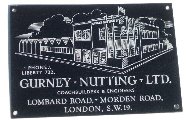 Gurney Nutting Ltd Coachbuilders Plaque