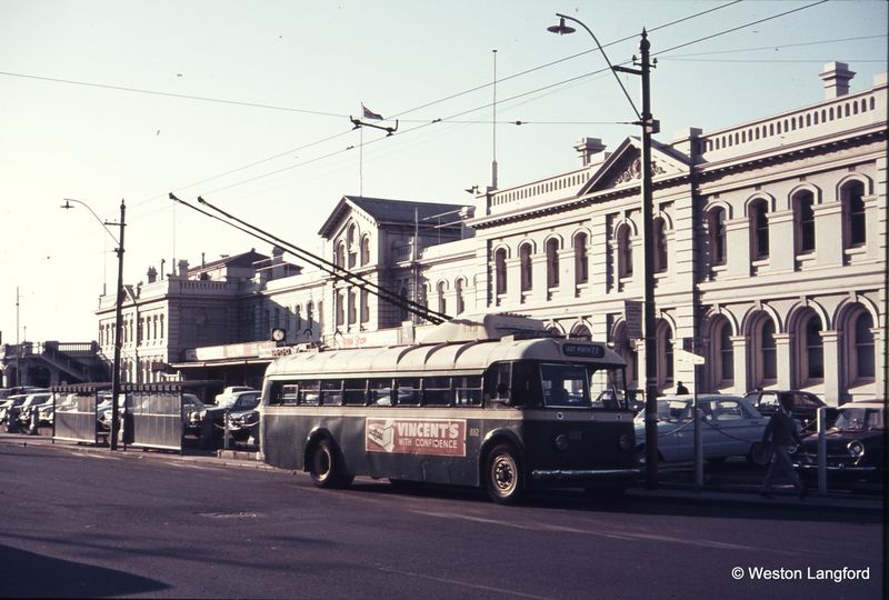 Perth Station Wellington Street Eastbound Sunbeam Trolleybus 882