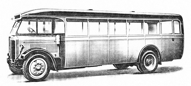 Sunbeam A 4-wheeled 'Pathan' chassis, with a 26 seater de luxe Short Brothers coach body