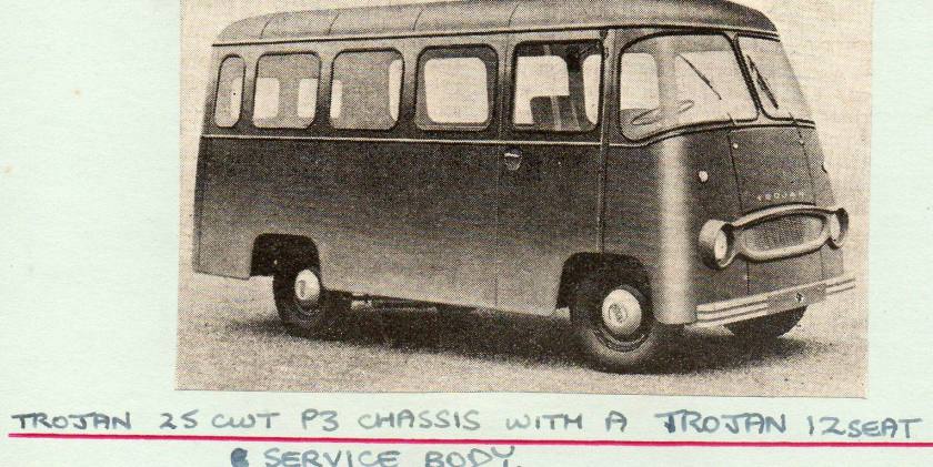 Trojan 25 CWT P3 chassis 12 seater