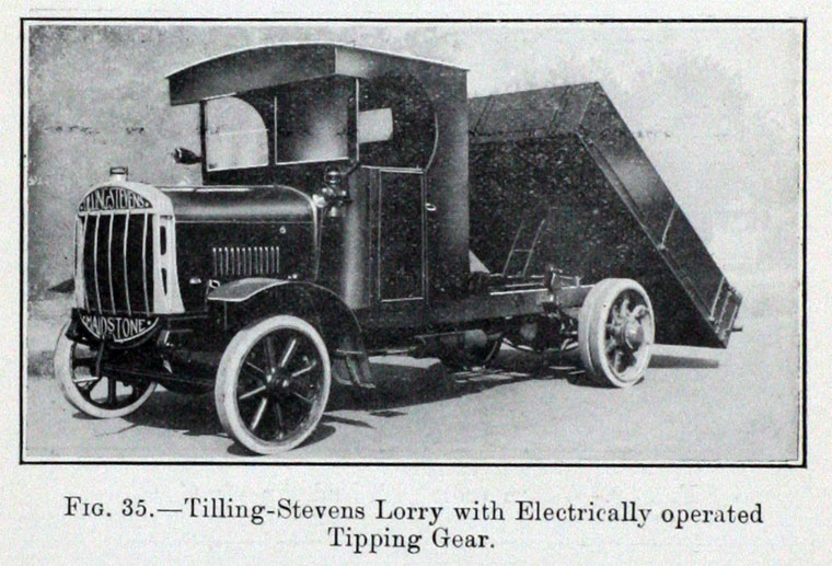 1922 IAE-Tilling1 Lorry with Electrically operated Tipping car