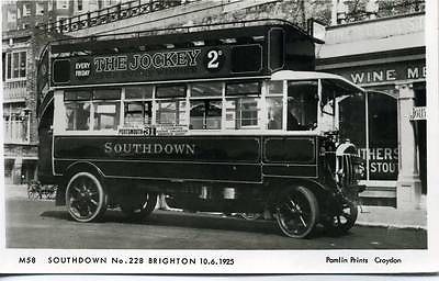 1923 Pamlin-photo-postcard-M58-Southdown-Tilling-Stevens-bus