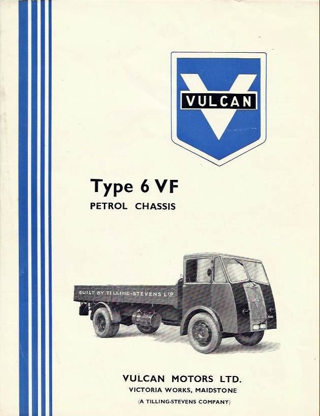 1946 VULCAN (TILLING STEVENS) TYPE 6 VF TRUCK LORRY SALES BROCHURE 1946