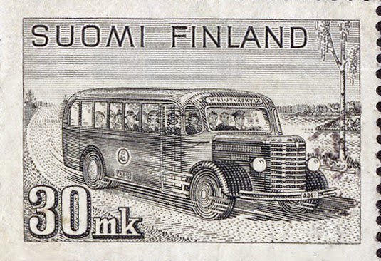 1947 Finland 1947 bus stamp