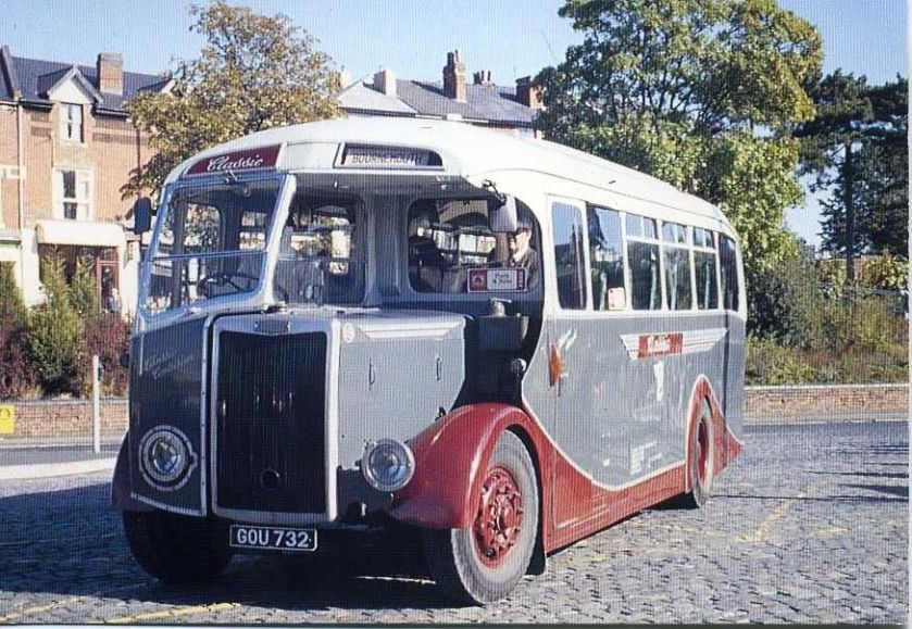 1949 Preserved Tilling Stevens single deck bus GOU 732 Kidderminster 1989 postcard