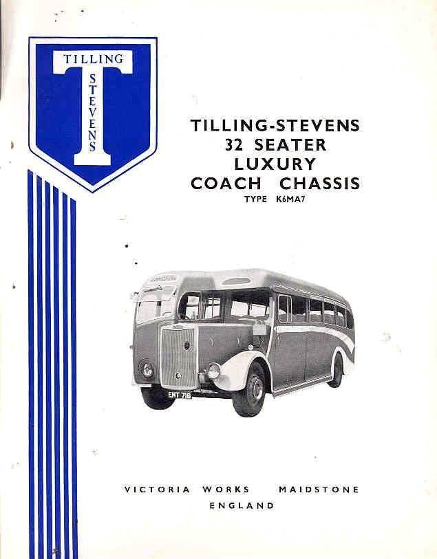 1951 Tilling Stevens K6MA7 32 Passenger Bus Brochure