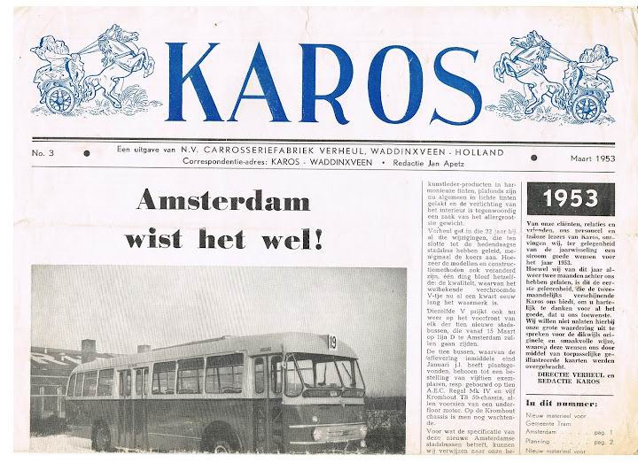 1953 VERHEUL KAROS nieuwsblad-3 Maart 1953