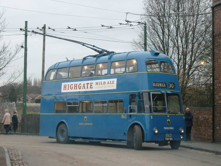 1955 Sunbeam F4A trolleybus with Willowbrook 70 seat rear entrance bodywork