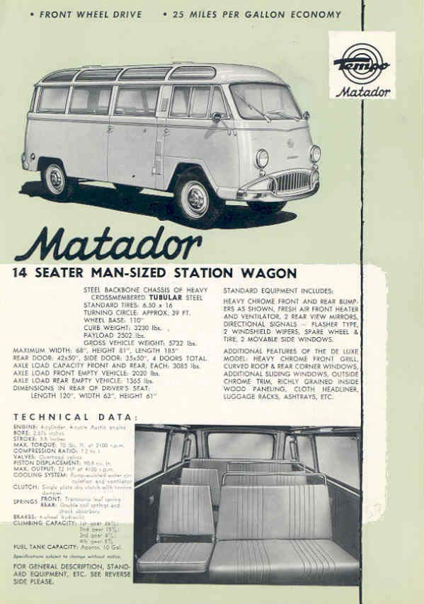 1958 Tempo Matador Station Wagon Brochure 1958