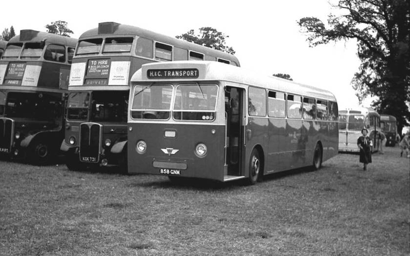 1962 Willowbrook B65F bodied AEC Reliance, 858GNM