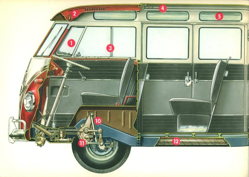 1967 VW Bus Samba (Bulli) 4cyl boxer brochure
