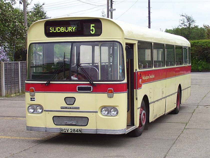 1974 Leyland Leopard L84, RGV284N, with Willowbrook B55F
