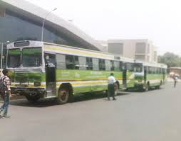 Tata DTC bus at New DElhi Railway Station