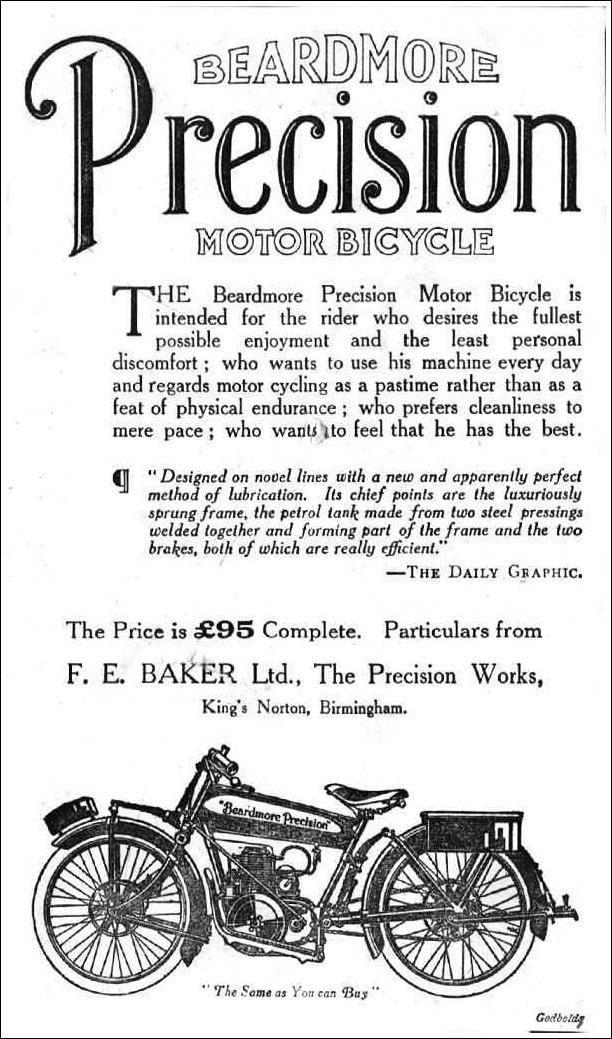 1925 Beardmore Precision advertentie