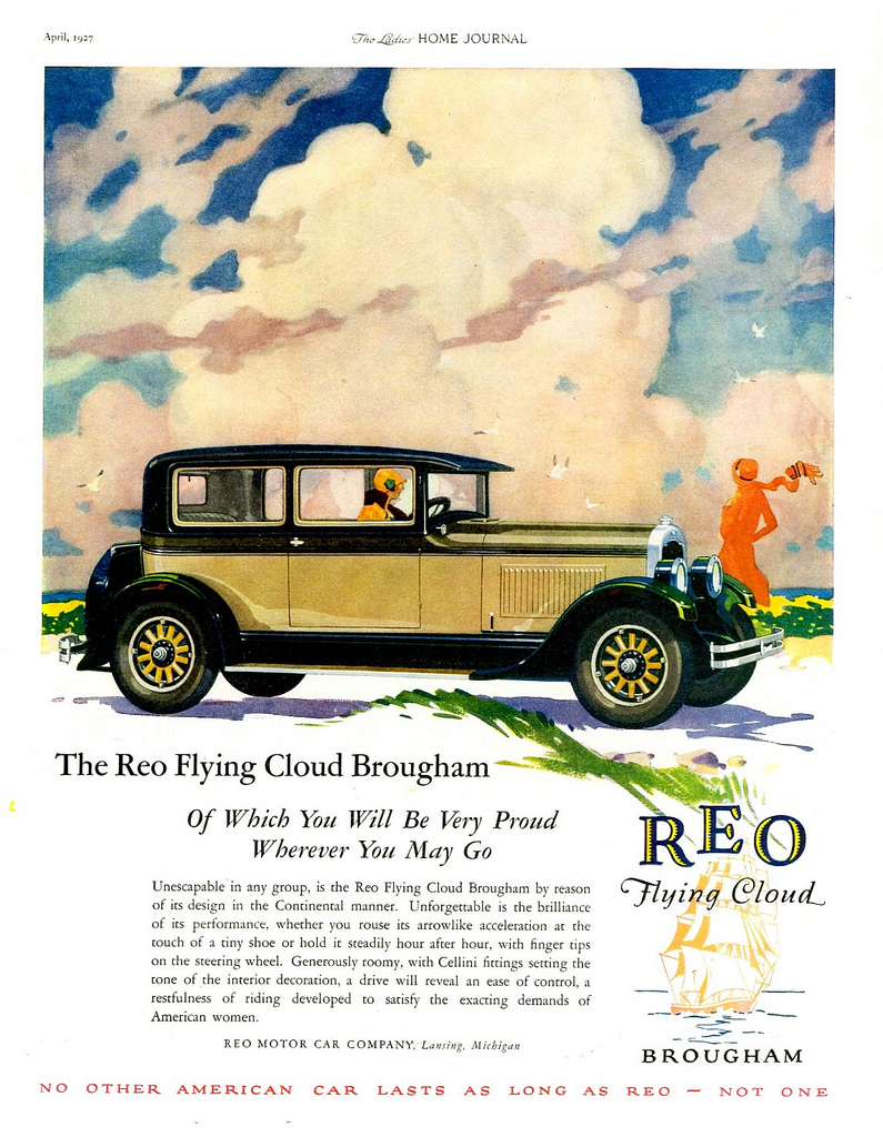1927 Reo Flying Cloud Brougham Ad