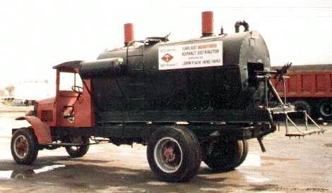 1928 Diamond T wood-fired Asphalt Distributor 4cyl Hercules engine