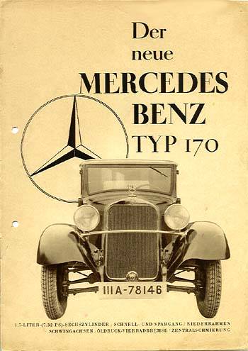 1931 Mercedes Benz 170 Reclame