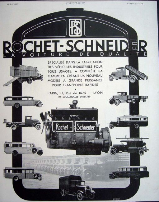 1935 Rochet Schneider Camions Utilitaires
