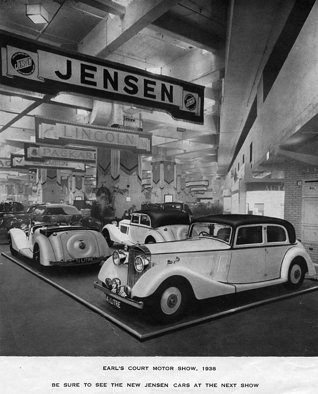 1938 Jensen were showing the 3.5 Litre and the new, upmarket 4¼ Litre models